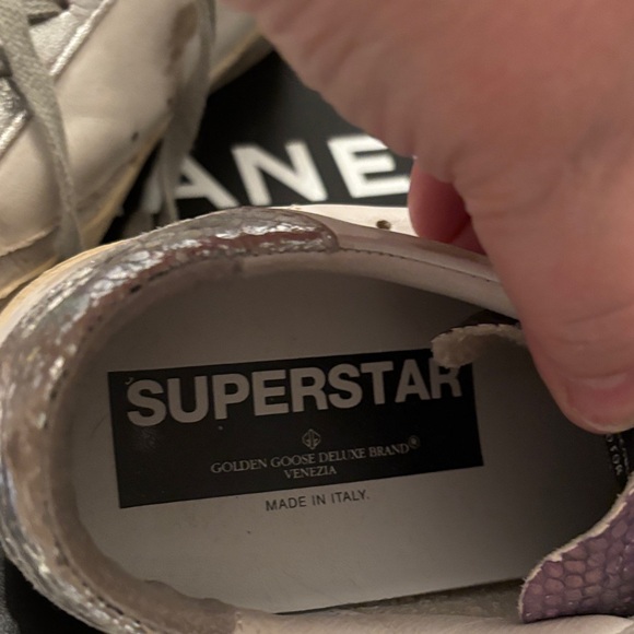 Women's Golden Goose Metallic Pink Star Accent Sneakers - Picture 8 of 11